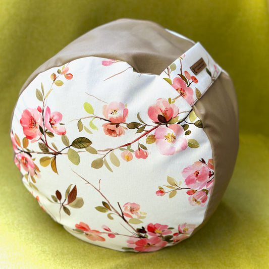 Bodenkissen - Kirschblüten mit Beige