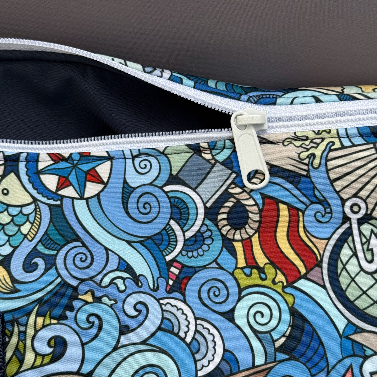 Schwimmbadtasche "Tasche für's Nasse" - Einzelstück Marine