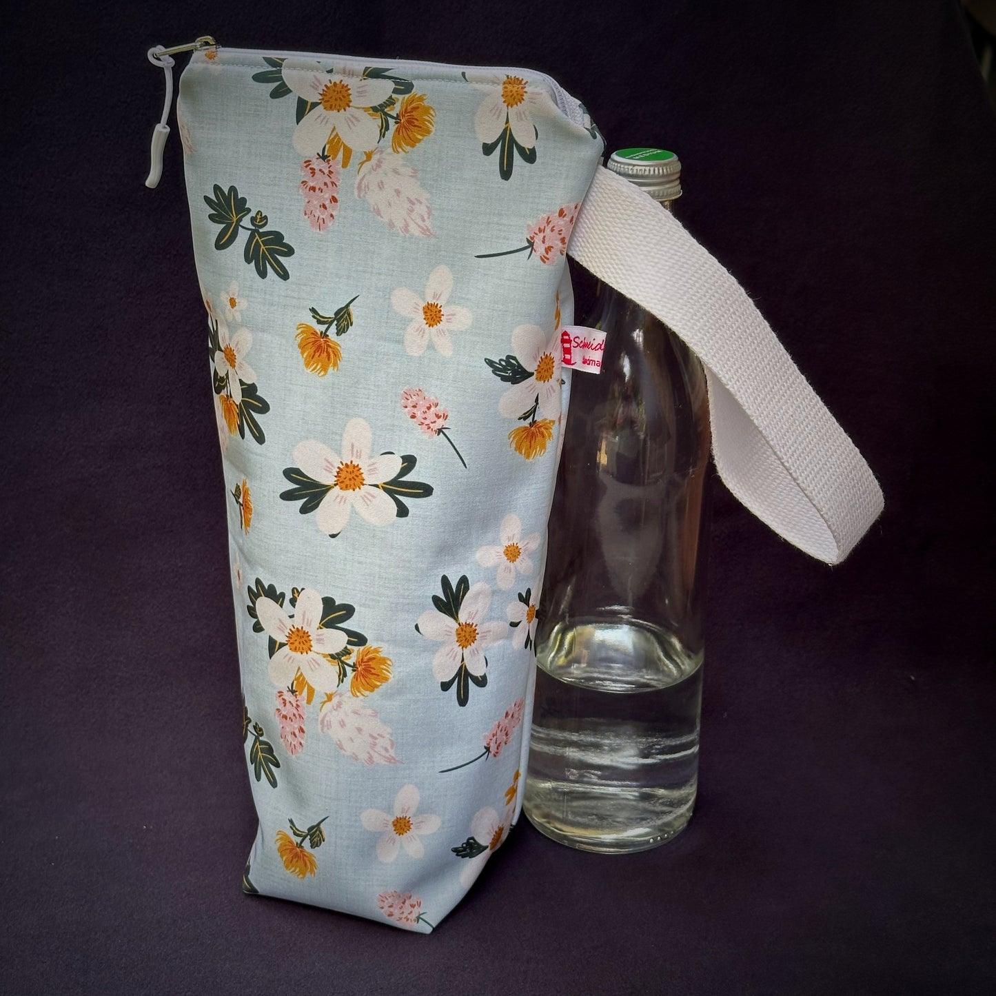 "Flaschentasche" XL - Einzelstück Zarte Blumen