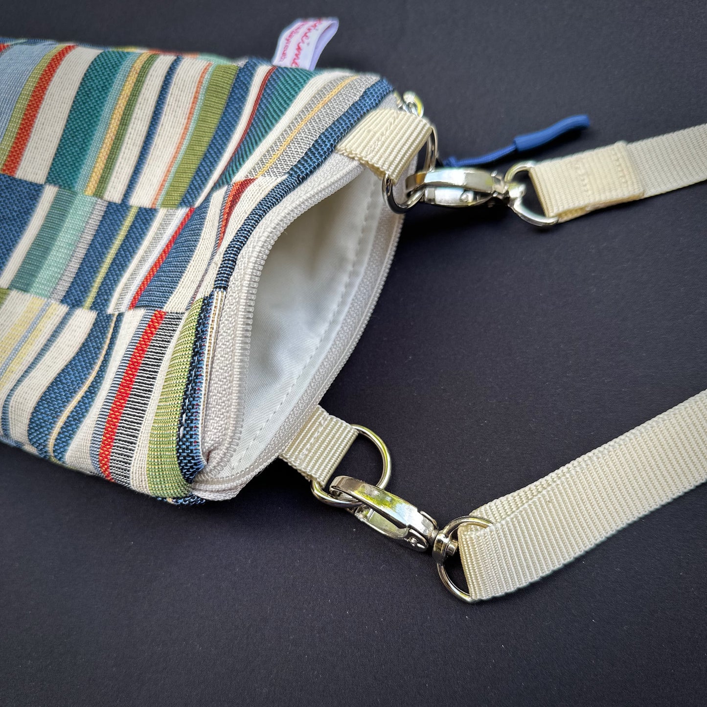 Handytasche "Frieda" - Einzelstück Gobelin Balken