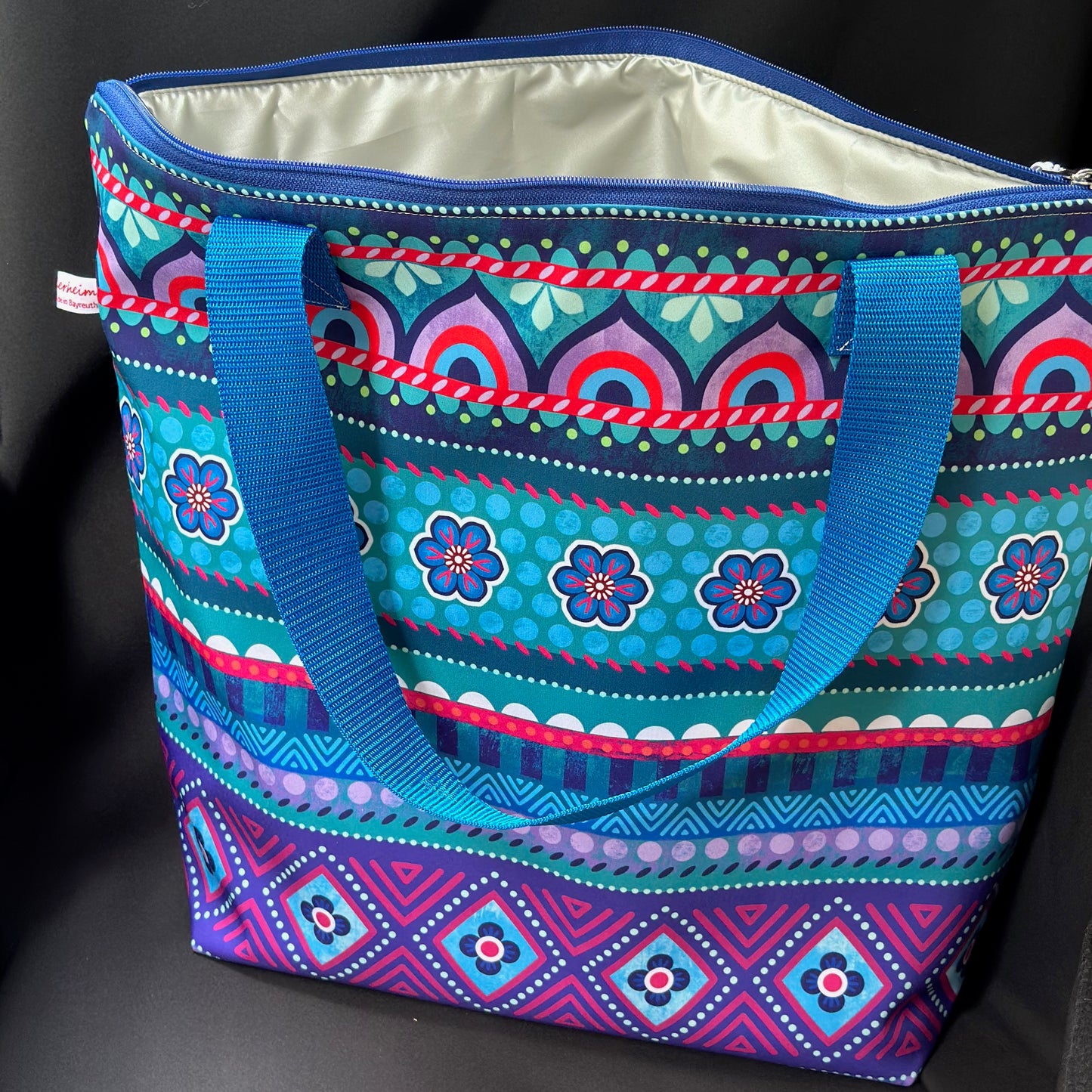 Thermotasche "Kühler Krambeutel" Softshell - Einzelstück in Blau-Türkis