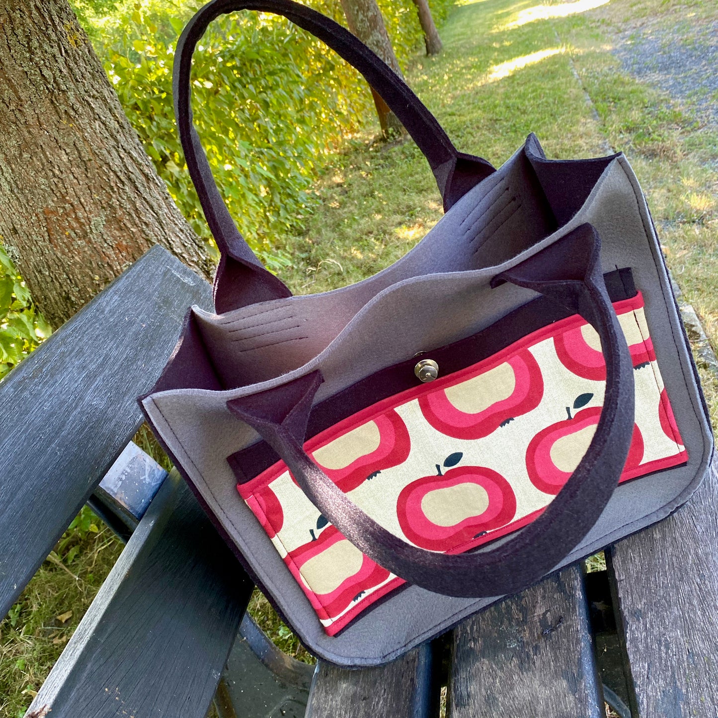 Filzshopper "Molly" - Äpfel