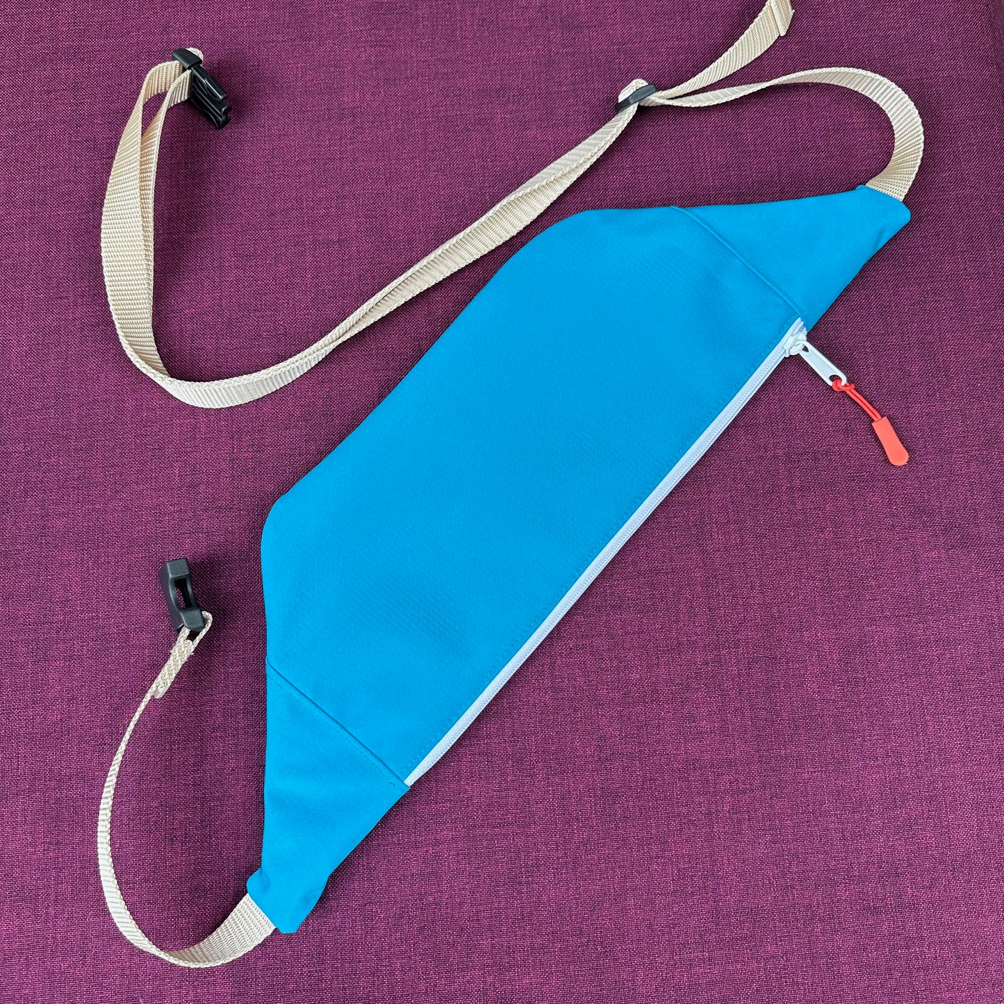 Bauchtasche "Karo" - Einzelstück Sommer in Türkis