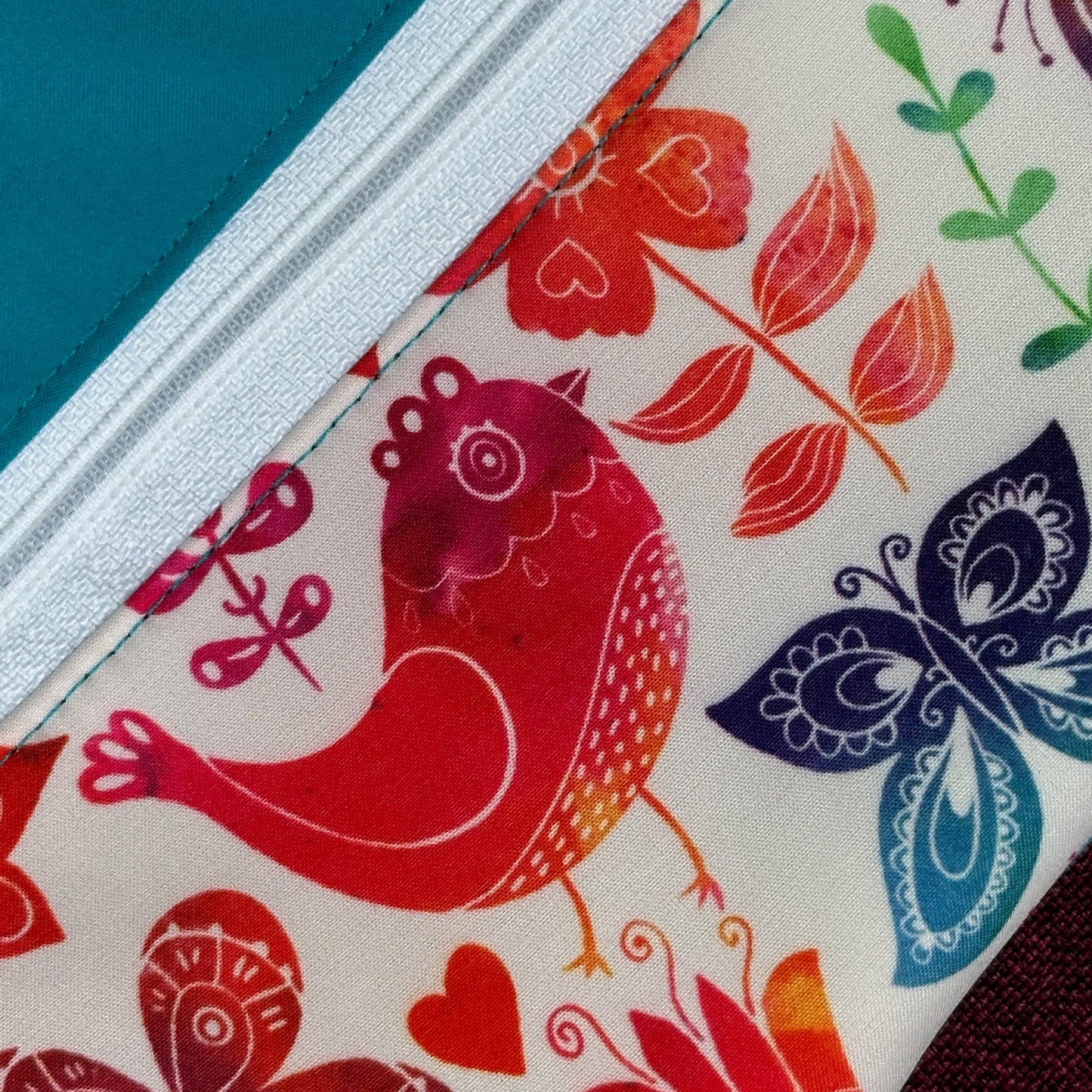 Bauchtasche "Karo" - Einzelstück Sommer in Türkis