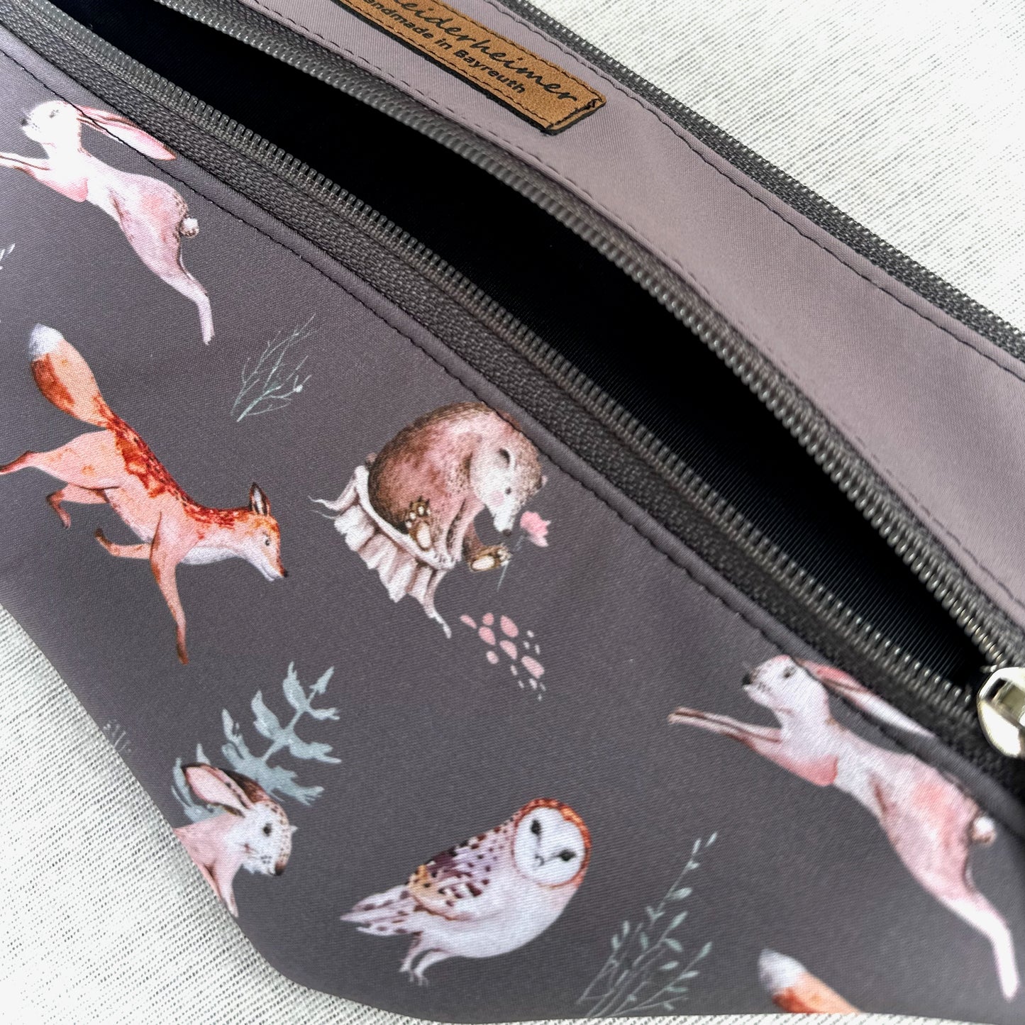 Bauchtasche "Karo" - Einzelstück Waldtiere