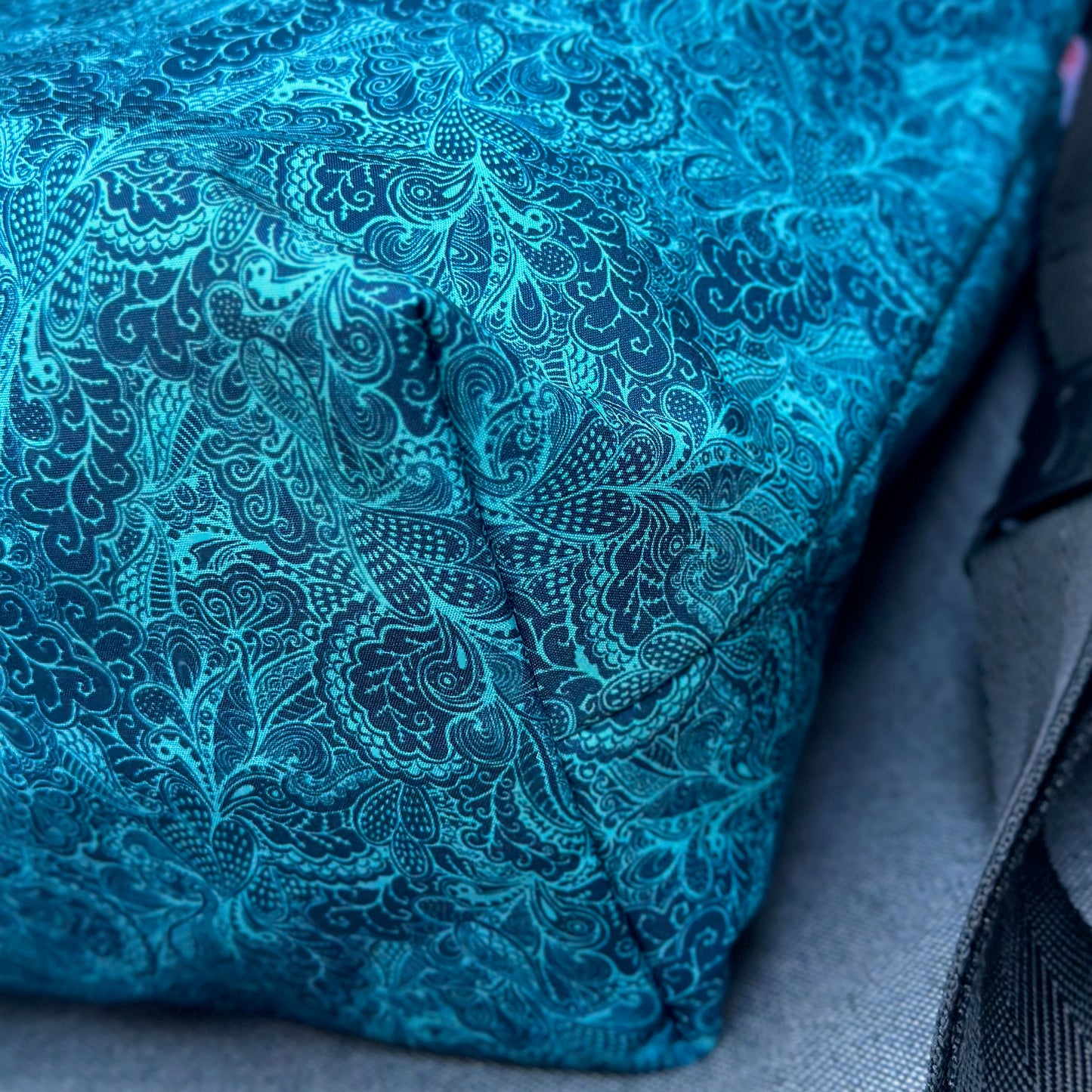 Thermotasche "Kalte Sophie" - Einzelstück Softshell Paisleys Petrol