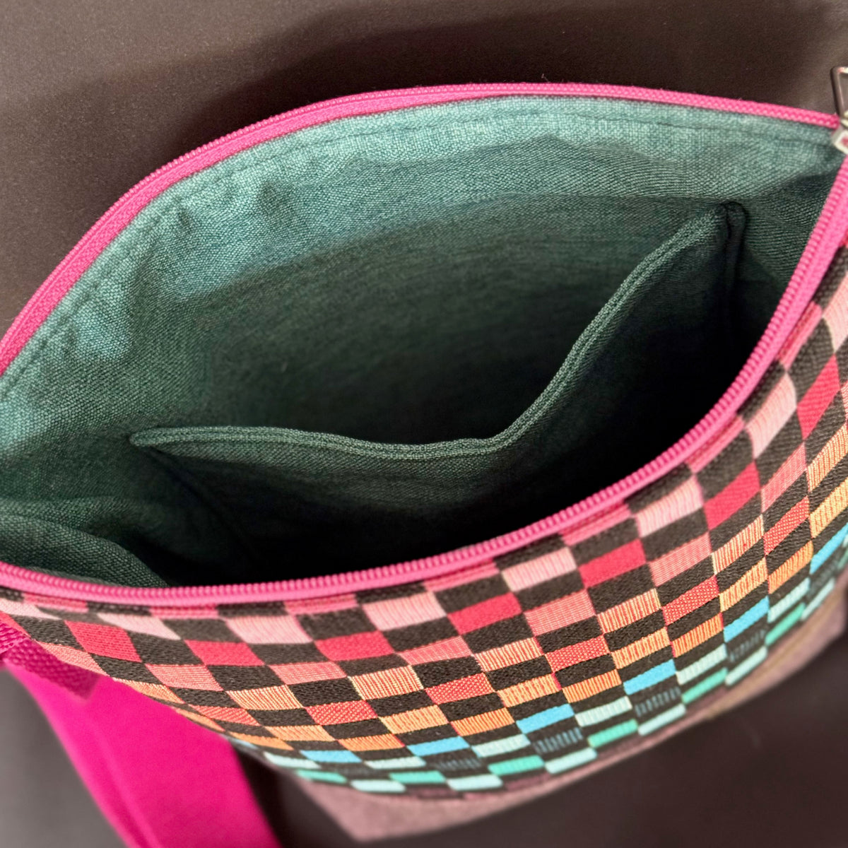 Umängetasche "Petra" - Einzelstück Bunte Quadrate