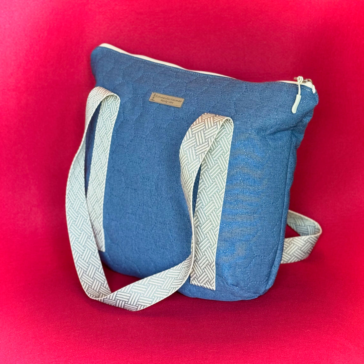Shopper "Krambeutel in Stepp" - Einzelstück Blau