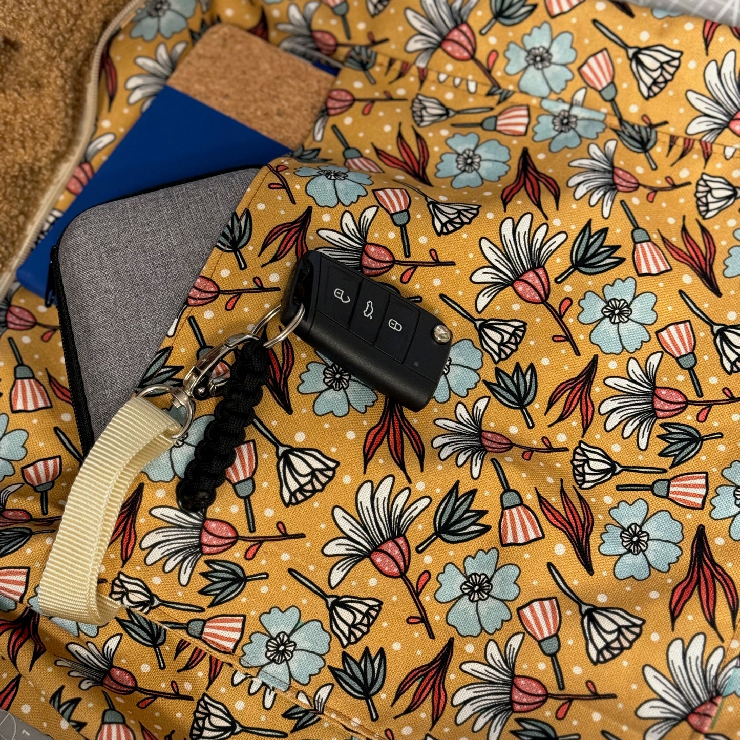 "VielKramBeutel" Boucle-Shopper - Einzelstück Ocker