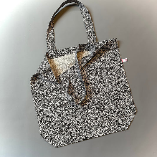 „VielKramBeutel" - Einzelstück Leo Schwarz-Beige