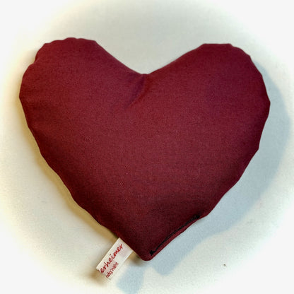 "Herzenswärmer" bestickt -  "Du passt perfekt in mein Herz" Beere