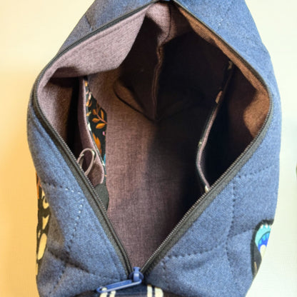 Große Umhängetasche "Lina" in Stepp - Einzelstück Luna Moth