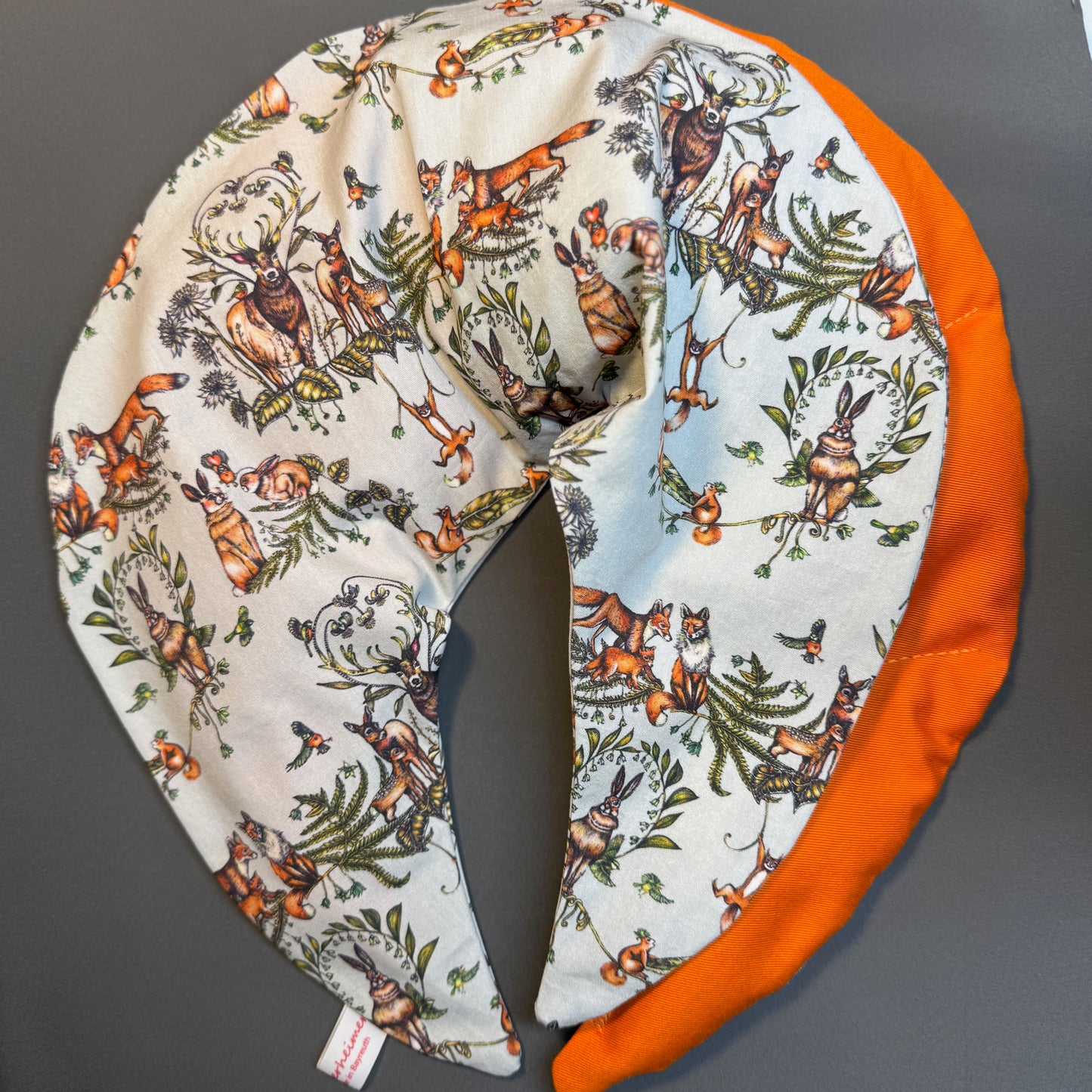 "Hörnchen Horst" - Set mit Bezug Waldtierfreunde grau