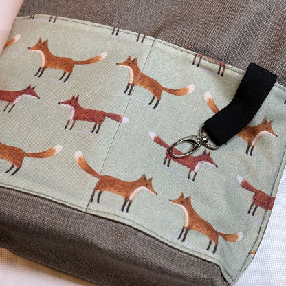 Große Umhängetasche "Kerstin" - Einzelstück Füchse