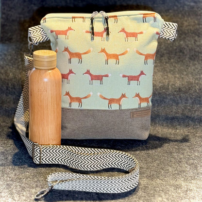 Große Umhängetasche "Kerstin" - Einzelstück Füchse