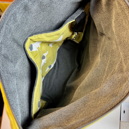 Große Umhängetasche "Kerstin" - Einzelstück Dackel