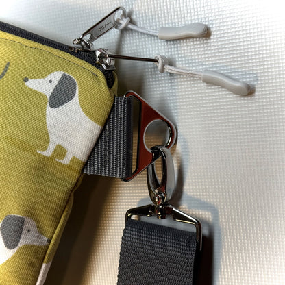 Große Umhängetasche "Kerstin" - Einzelstück Dackel