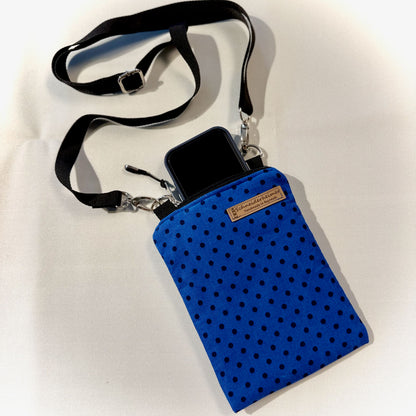 "Frieda" in Cord - Einzelstück Punkte Blau