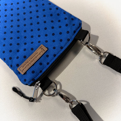 "Frieda" in Cord - Einzelstück Punkte Blau