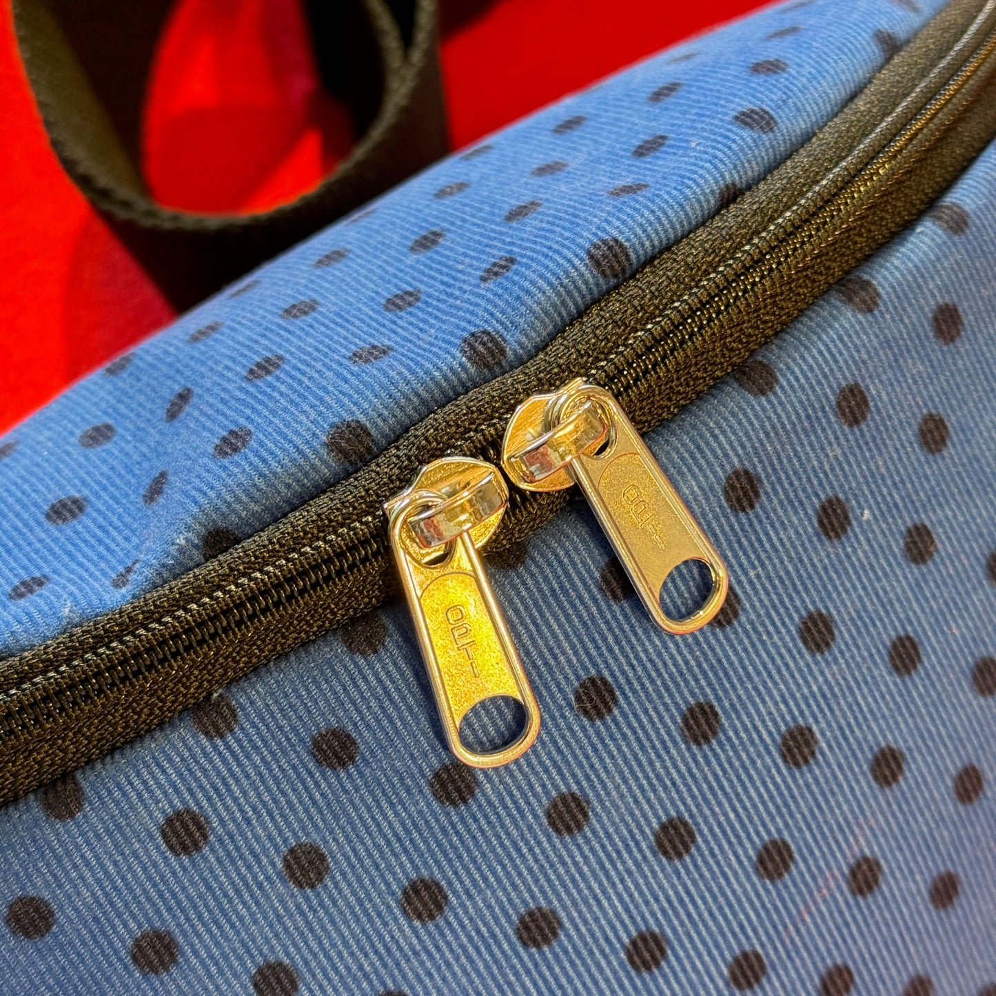 "Käthe" in Cord - Einzelstück Pünktchen auf Blau