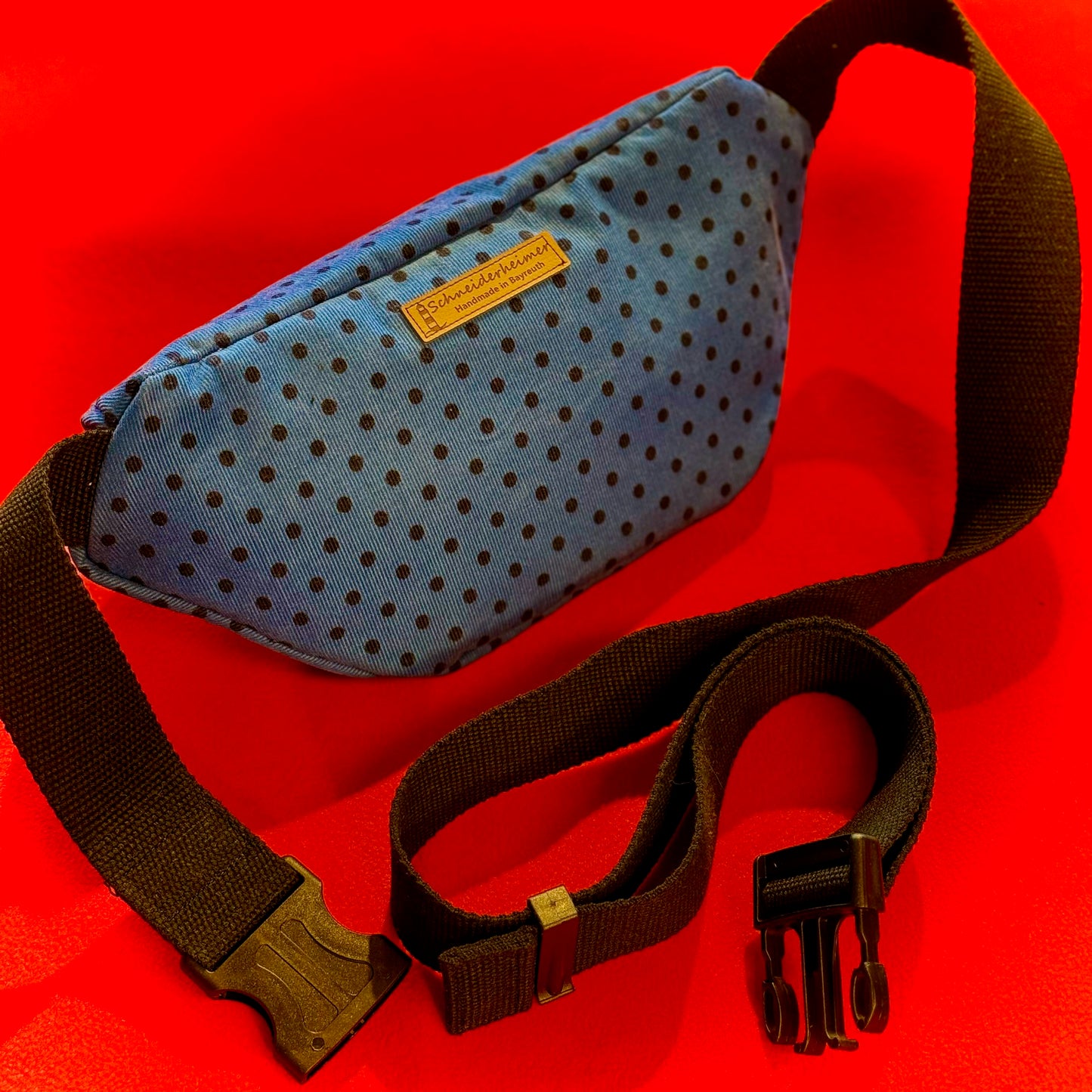 "Käthe" in Cord - Einzelstück Pünktchen auf Blau