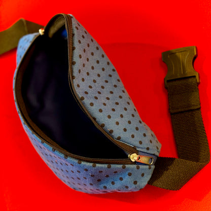 "Käthe" in Cord - Einzelstück Pünktchen auf Blau