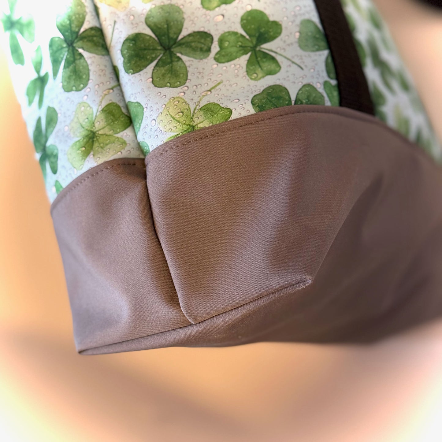 Schwimmbadtasche "Tasche für's Nasse" - Einzelstück Glücksklee