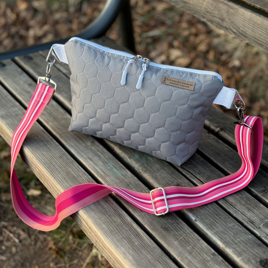 "Allwetter-Petra" in Stepp - Einzelstück Wabe Silbergrau