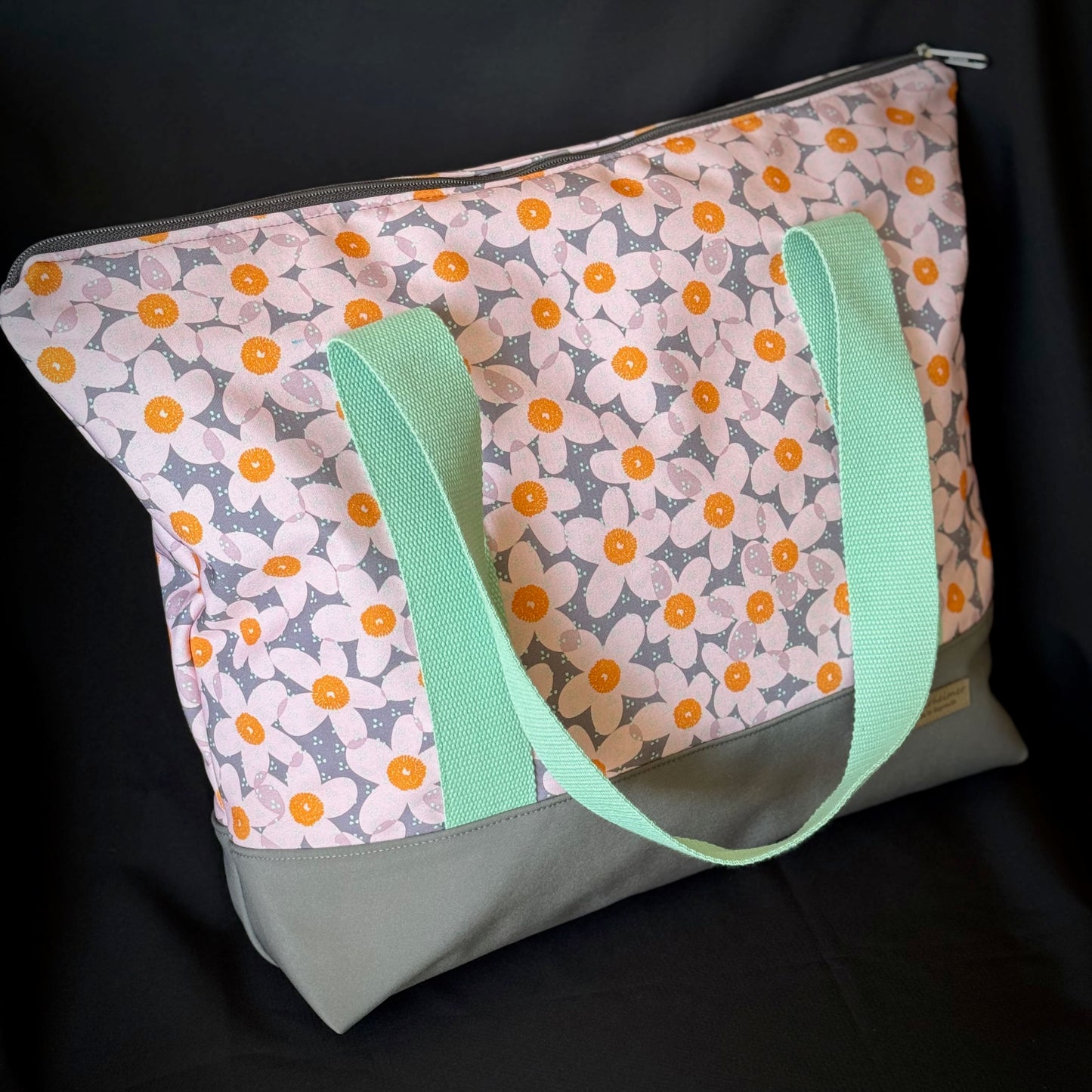 Schwimmbadtasche "Tasche für's Nasse" - Einzelstück Blüten