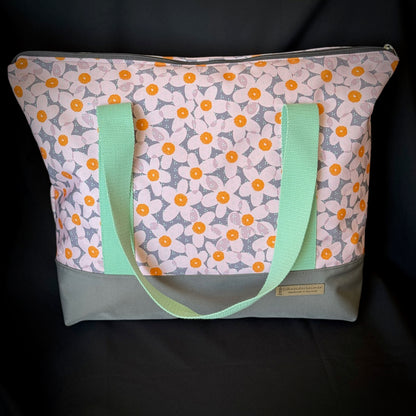 Schwimmbadtasche "Tasche für's Nasse" - Einzelstück Blüten