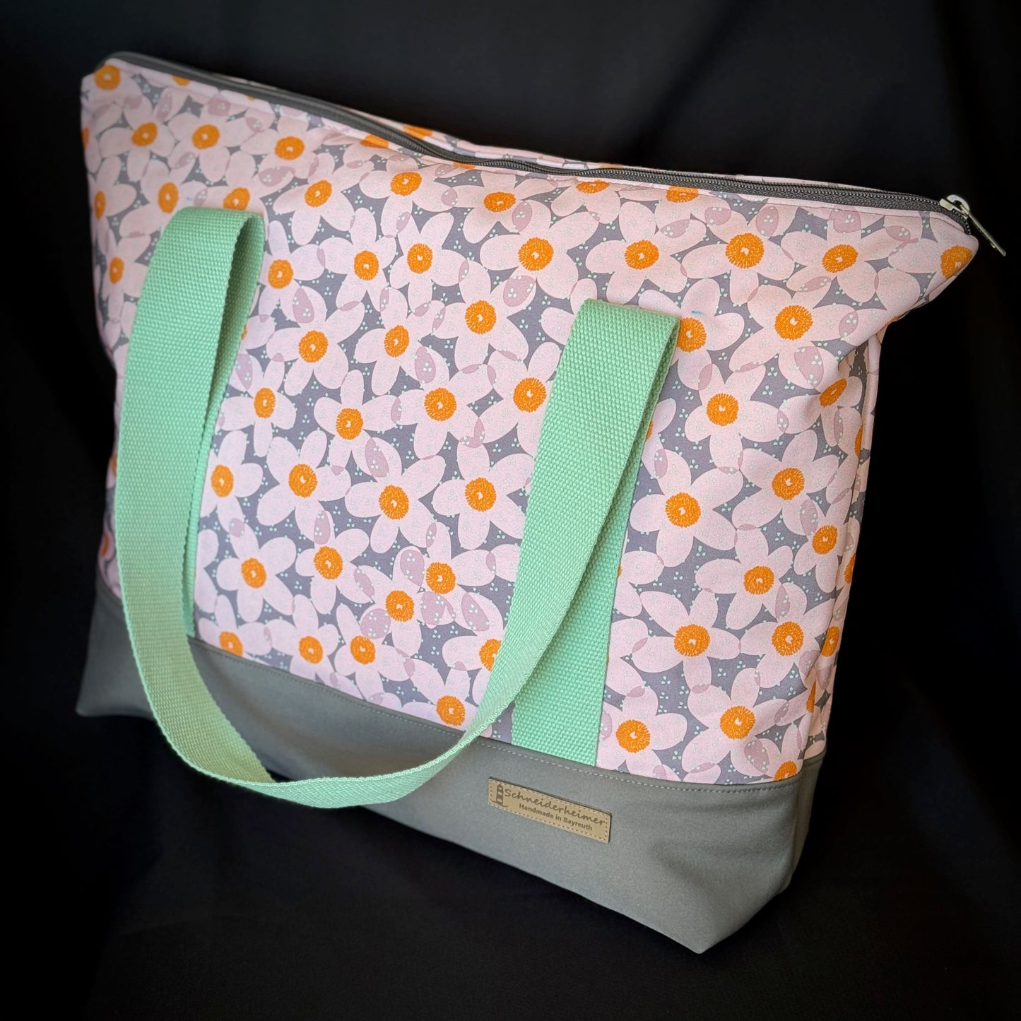 Schwimmbadtasche "Tasche für's Nasse" - Einzelstück Blüten