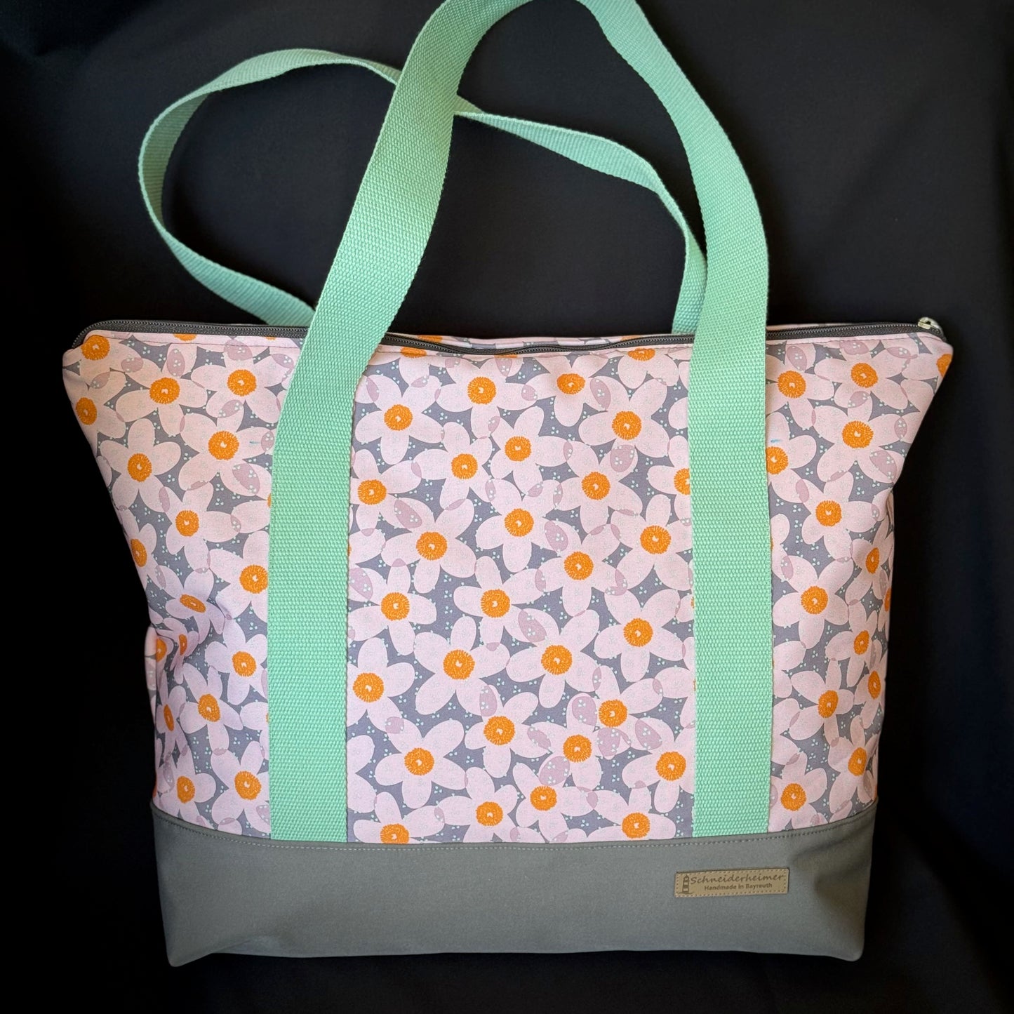 Schwimmbadtasche "Tasche für's Nasse" - Einzelstück Blüten