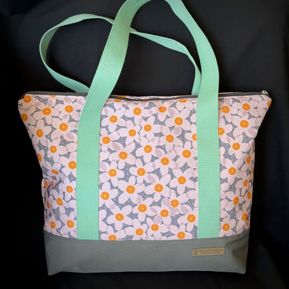 Schwimmbadtasche "Tasche für's Nasse" - Einzelstück Blüten