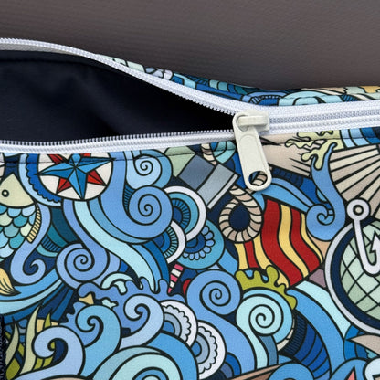 Schwimmbadtasche "Tasche für's Nasse" - Einzelstück Marine