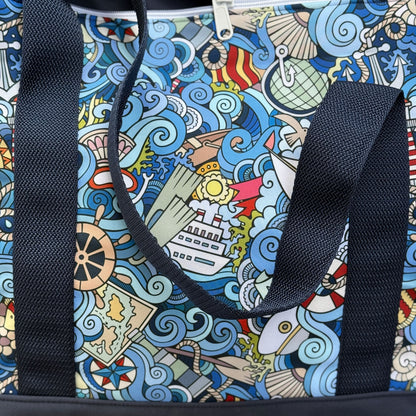 Schwimmbadtasche "Tasche für's Nasse" - Einzelstück Marine
