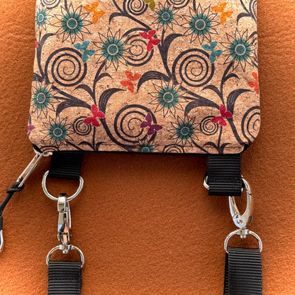 "Frieda" aus Kork  - Einzelstück Ranken und Schmetterlinge