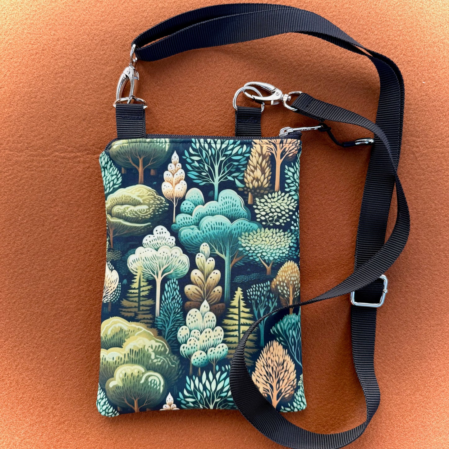 "Allwetter-Frieda" - Einzelstück Softshell Frühlingsbäume