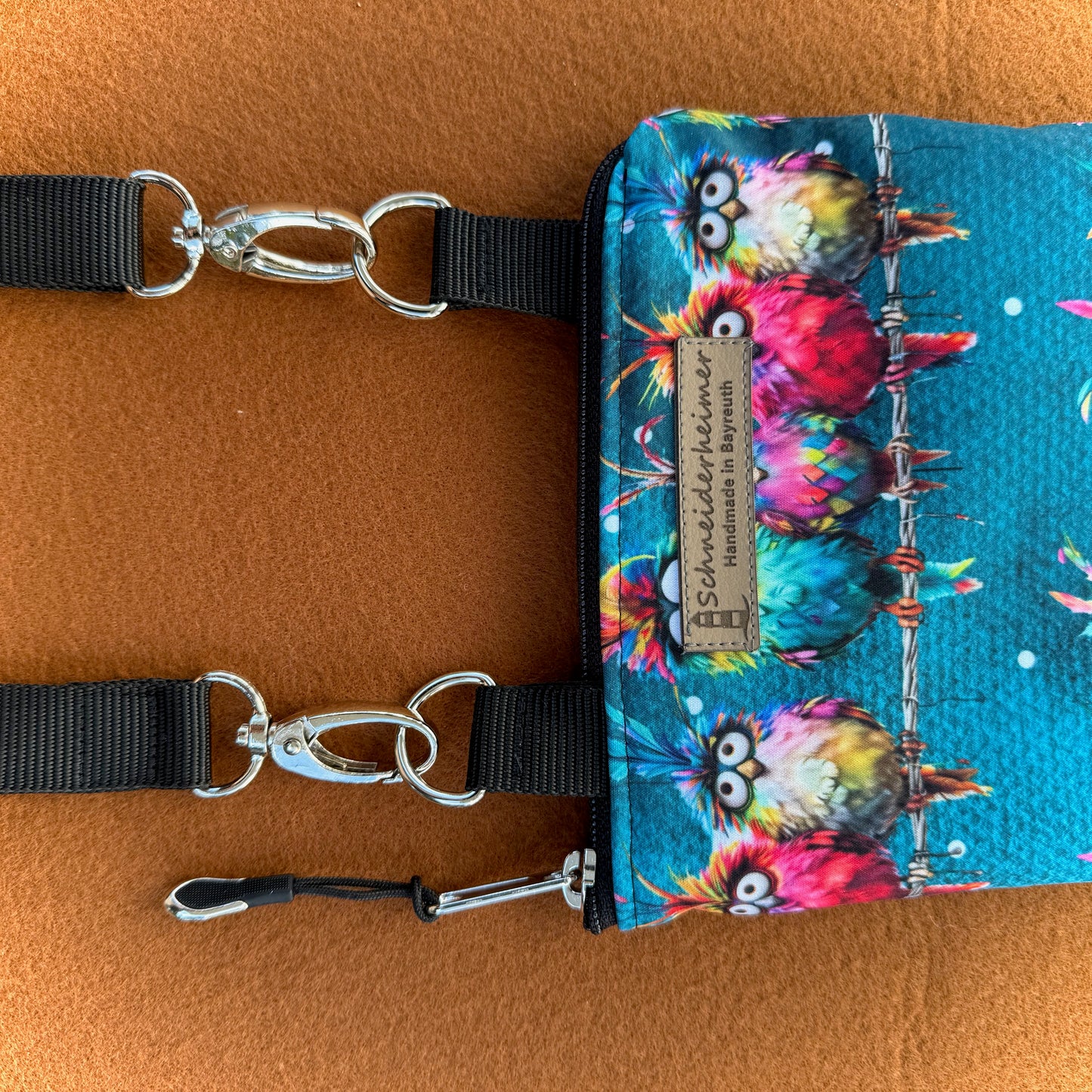 "Allwetter-Frieda" - Einzelstück Softshell Schräge Vögel