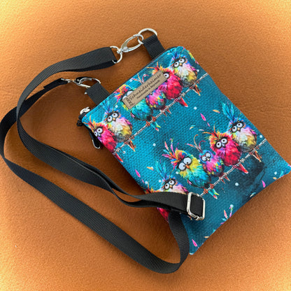 "Allwetter-Frieda" - Einzelstück Softshell Schräge Vögel