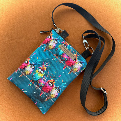 "Allwetter-Frieda" - Einzelstück Softshell Schräge Vögel