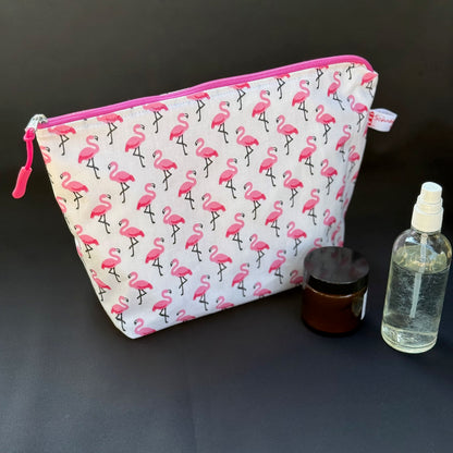 Kosmetiktäschchen Maxi - Einzelstück Flamingos