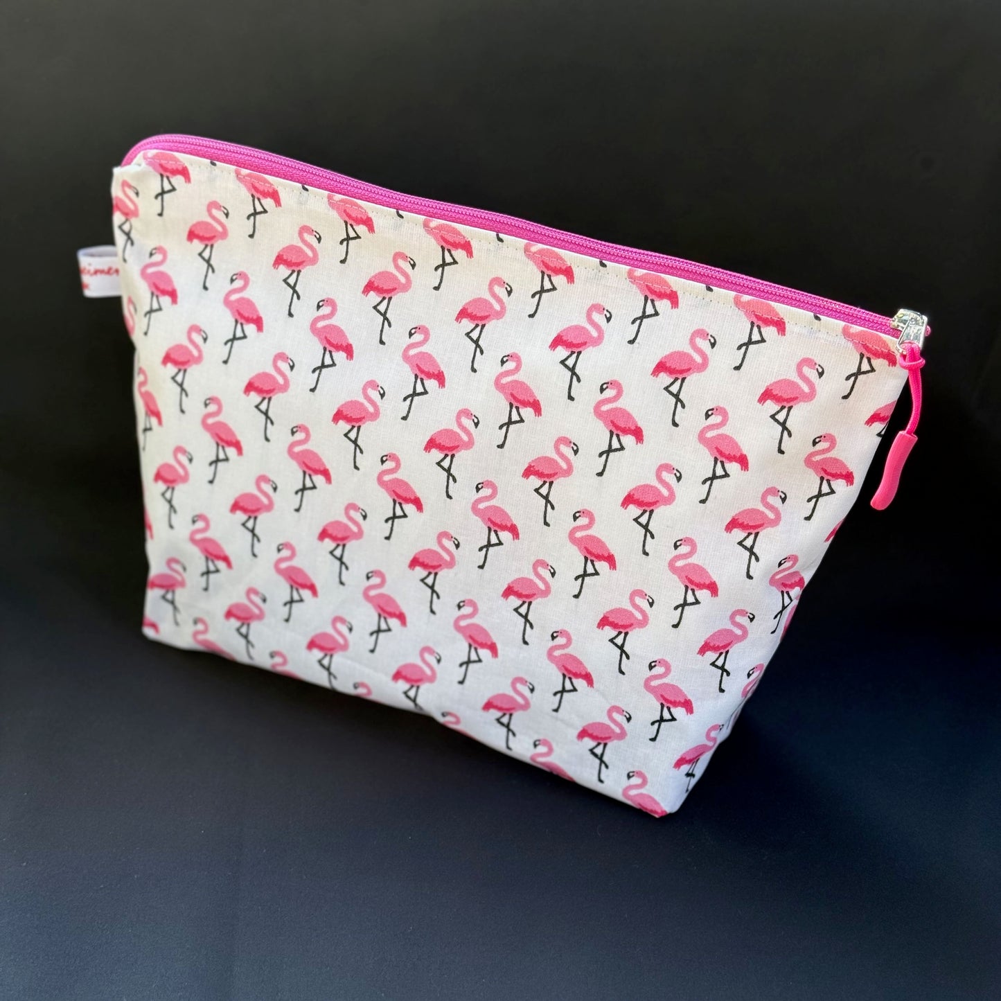 Kosmetiktäschchen Maxi - Einzelstück Flamingos