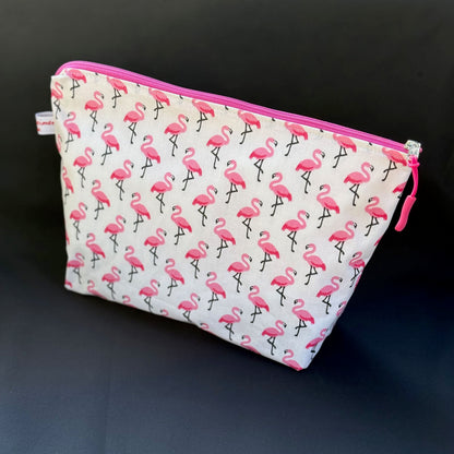Kosmetiktäschchen Maxi - Einzelstück Flamingos