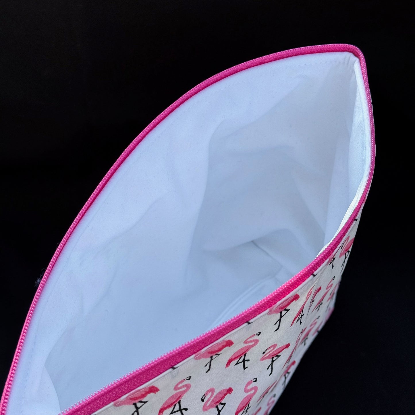 Kosmetiktäschchen Maxi - Einzelstück Flamingos