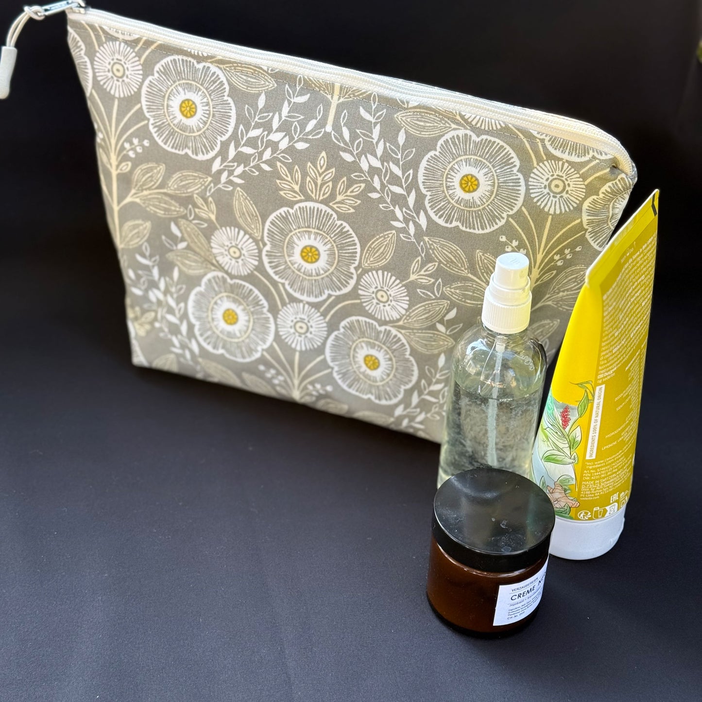 Kosmetiktäschchen Maxi - Einzelstück Blumen