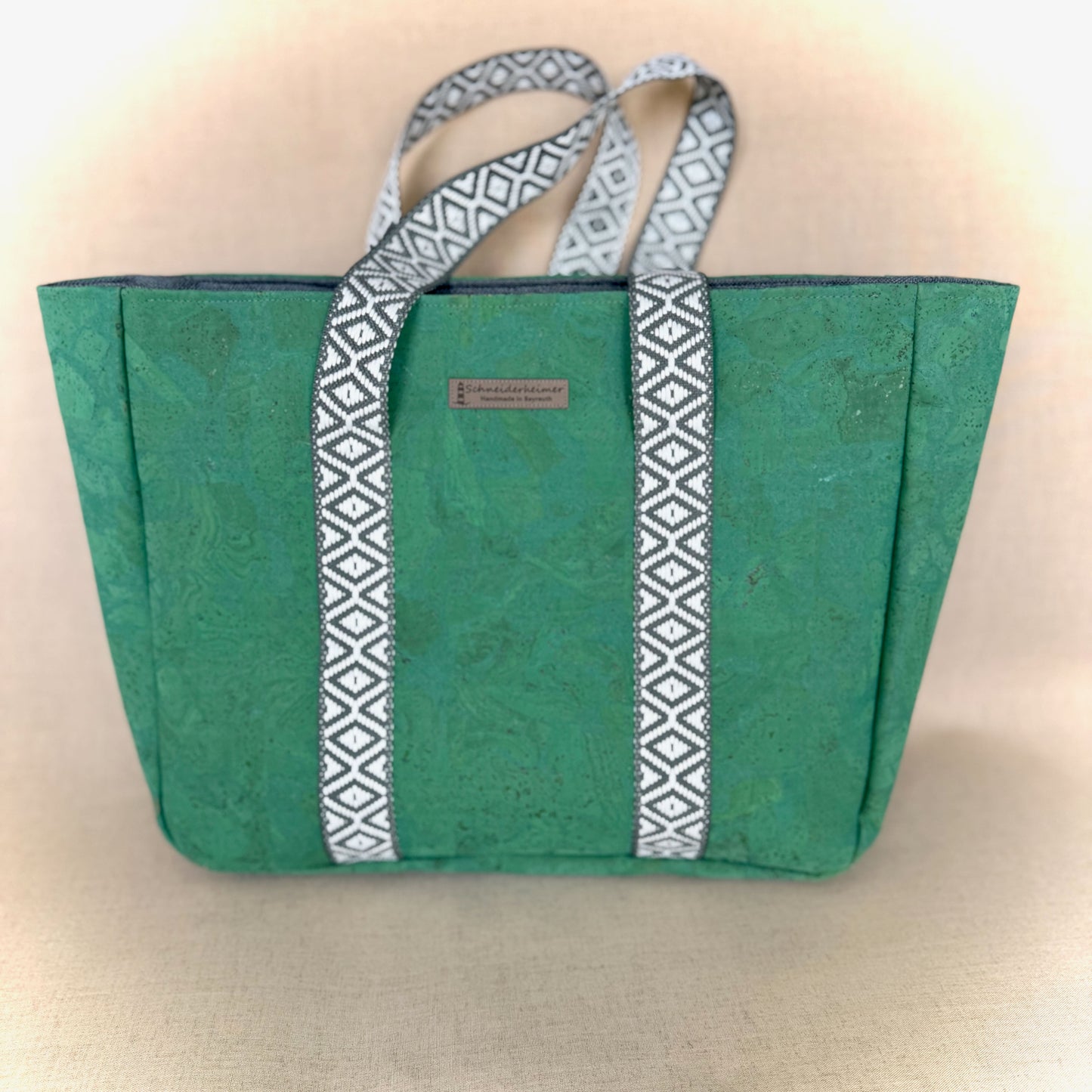 Shopper "Holly" aus Korkleder - Einzelstück Grün