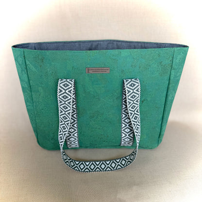 Shopper "Holly" aus Korkleder - Einzelstück Grün
