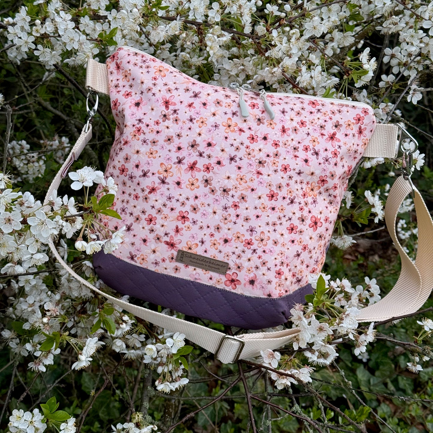 Allwetter-Tasche "Ronja" Maxi - Einzelstück Blümchen