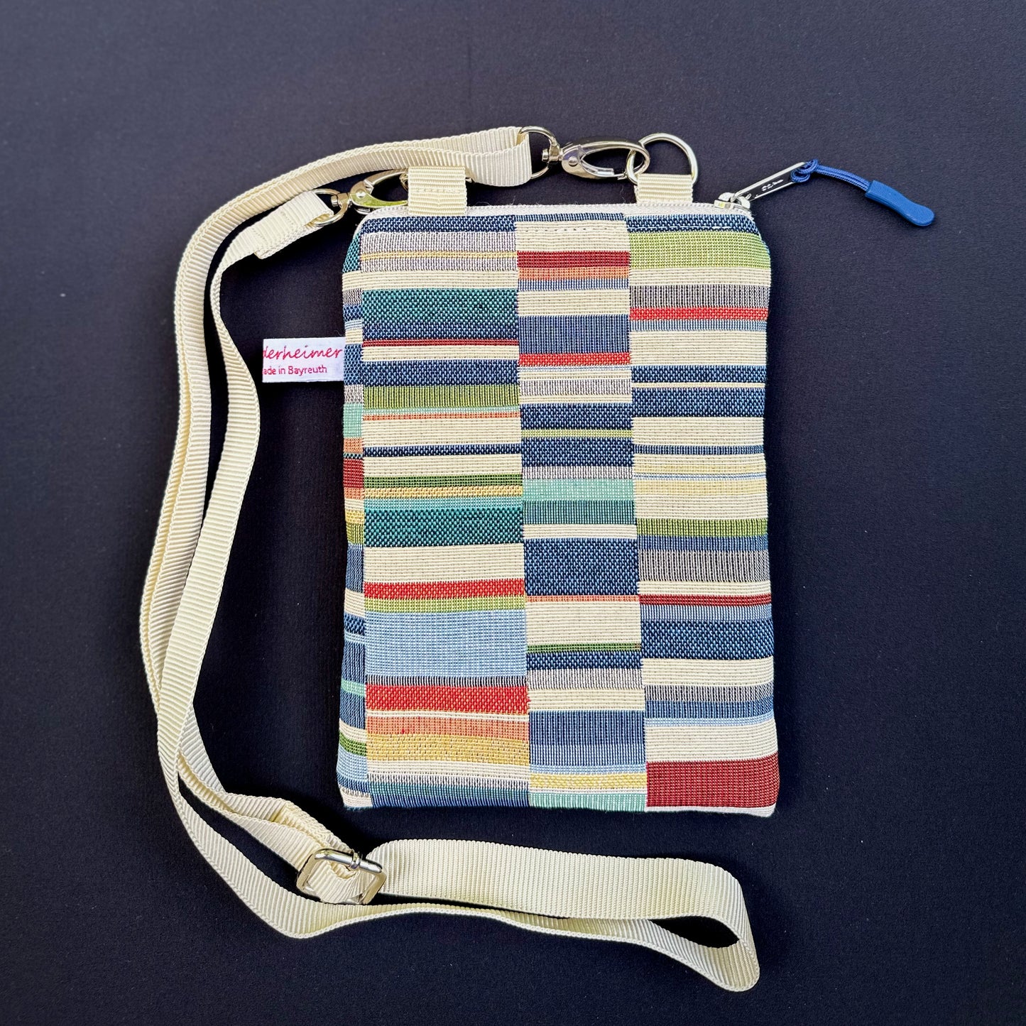 Handytasche "Frieda" - Einzelstück Gobelin Balken