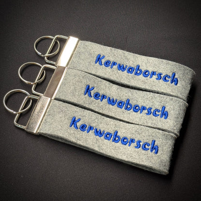 Schlüsselanhänger bestickt - "Kerwaborsch" und "Kerwamadla"
